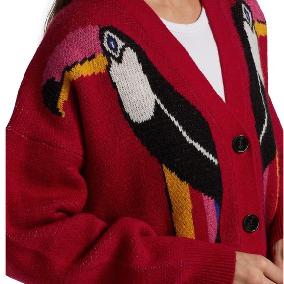 FARM Rio Red Toucan Cardigan - Picture 6 of 7